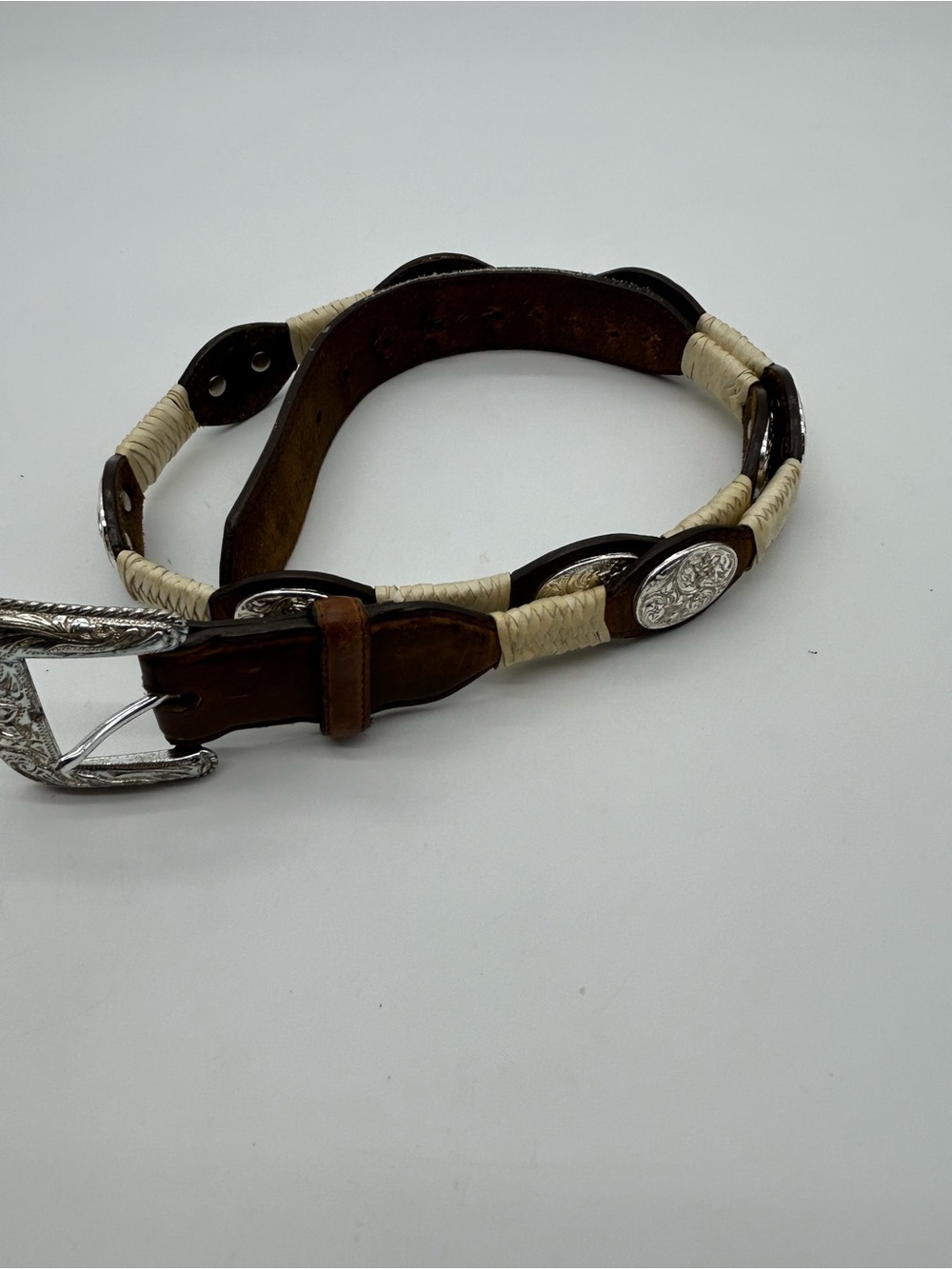 Tony Lama Vintage Cutting Champ Western Concho Belt 46
